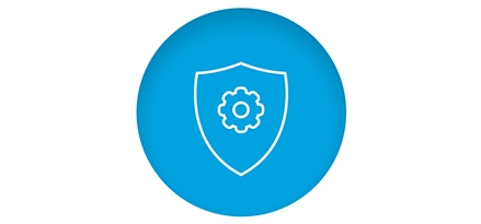 Shield with gear in the middle for engine protection
